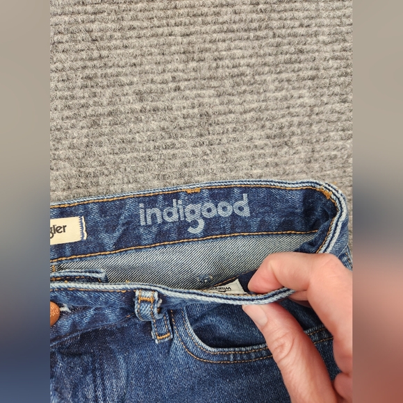 Wrangler Wanderer Flare Jeans Womens Sz 29x34 Blue High Rise Indigood Western - Picture 6 of 16